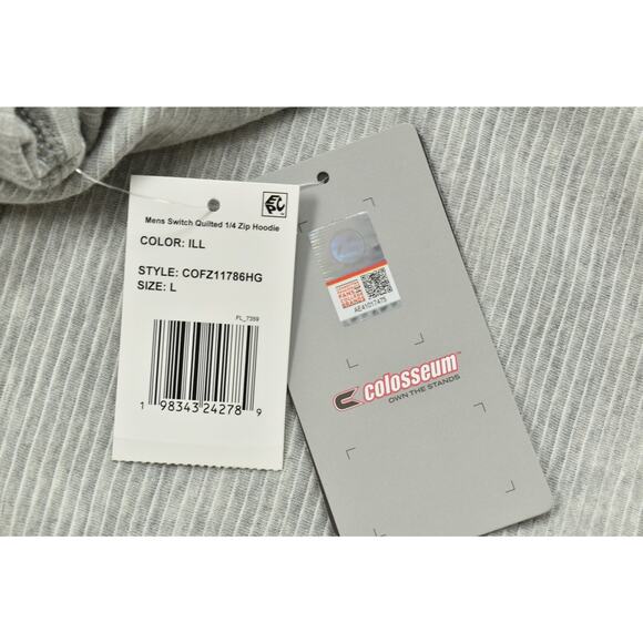 NEW Colosseum Men's Regular Size L ILL Fighting Illinois Pullover Hoodie - Picture 4 of 8